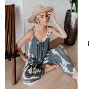 La Jolla Pocketed Tie Dye Jumpsuit NWOT